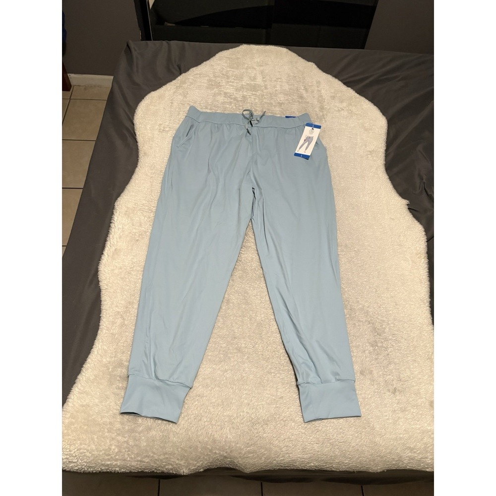 New Sage Collection Jogger Women's Dusty Blue Size‎ Large Pants Stretch L 27.5"